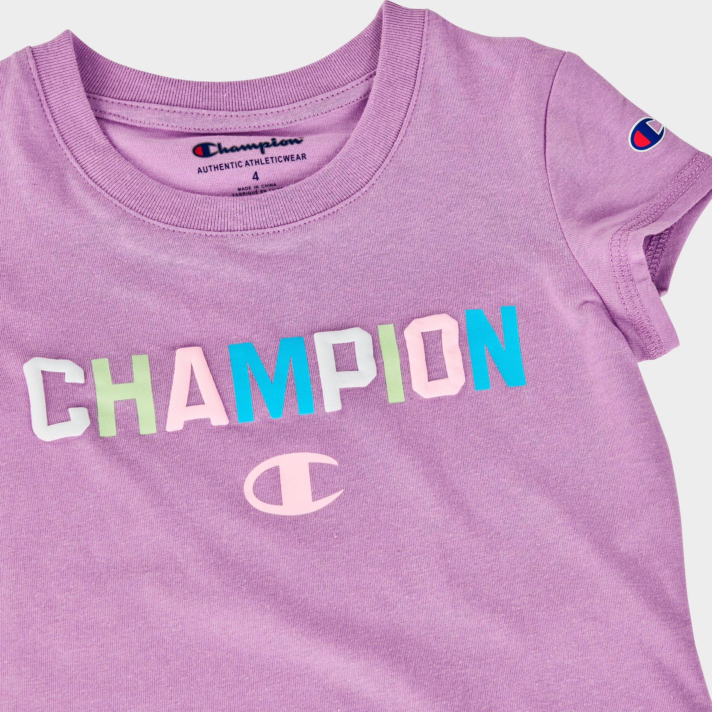 champion t shirt kids purple