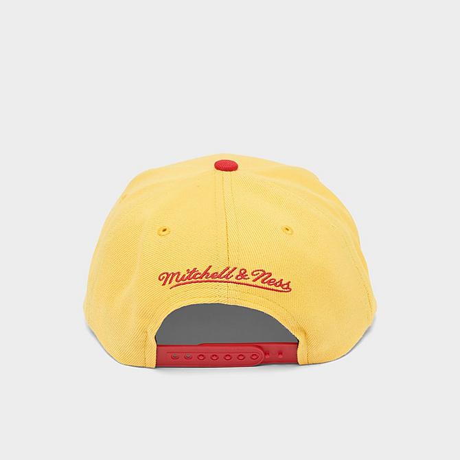 Front view of Mitchell & Ness Houston Rockets NBA Hardwood Classics Snapback Hat in Red Click to zoom