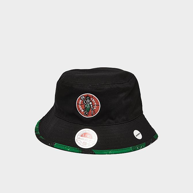 Right view of Mitchell & Ness Boston Celtics Hyperhoops Bucket Hat in Black/Green Click to zoom