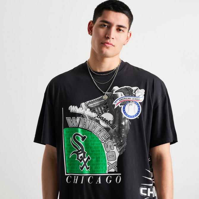 Men s Mitchell Ness Chicago White Sox MLB Logo Blast Graphic T Shirt