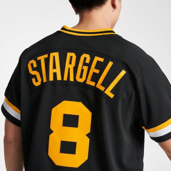 MITCHELL AND NESS BRANDED BASEBALL JERSEY- MENS BLACK