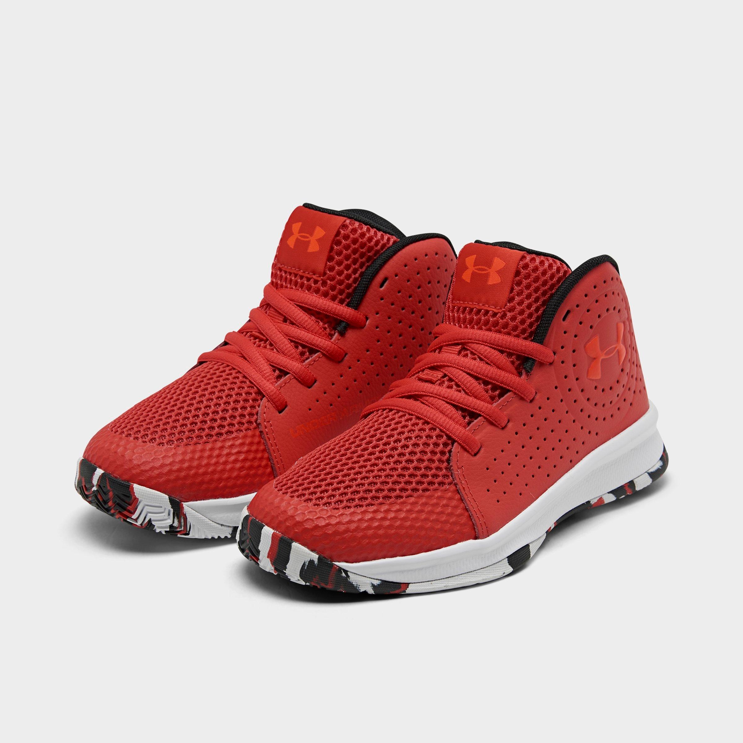 boys red under armour shoes