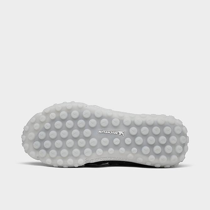 Bottom view of Under Armour HOVR Summit Fat Tire Cuff Running Shoes in Black/White Click to zoom