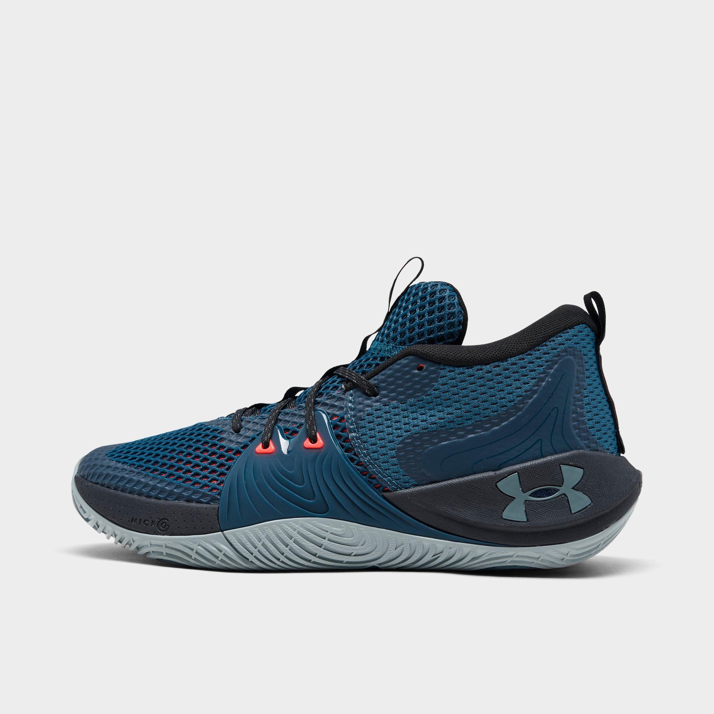 under armour blue basketball shoes