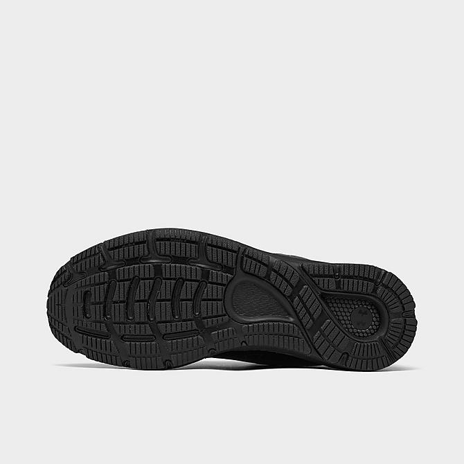 Bottom view of Men's Under Armour HOVR Sonic STRT Running Shoes in Black/Black Click to zoom