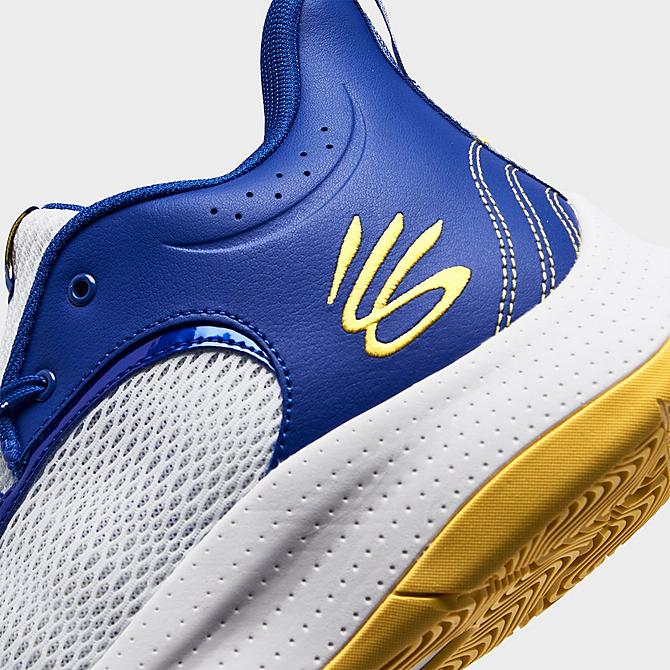 Front view of Under Armour 3Z6 Basketball Shoes in White/Royal/Taxi Click to zoom