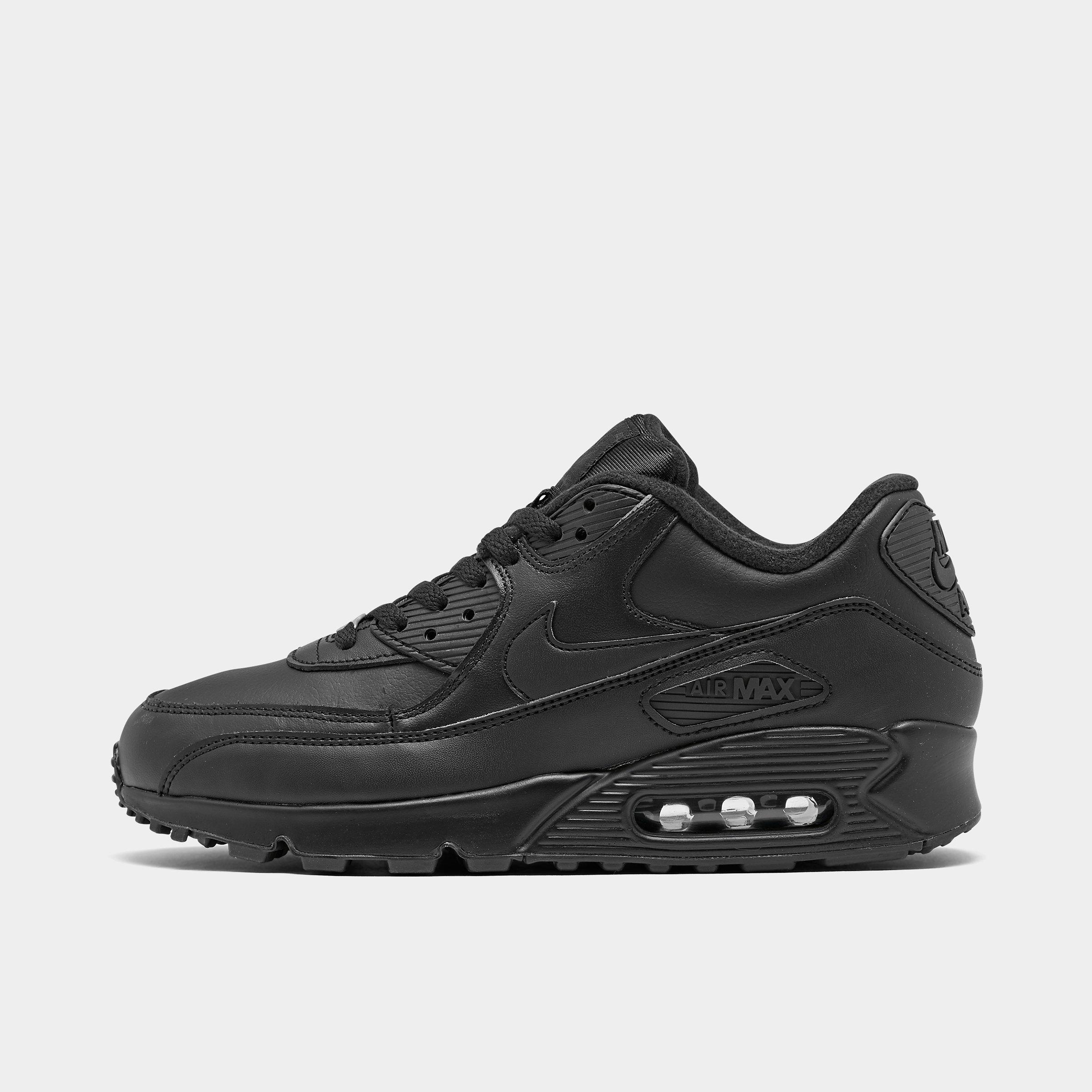 all black leather air max 90