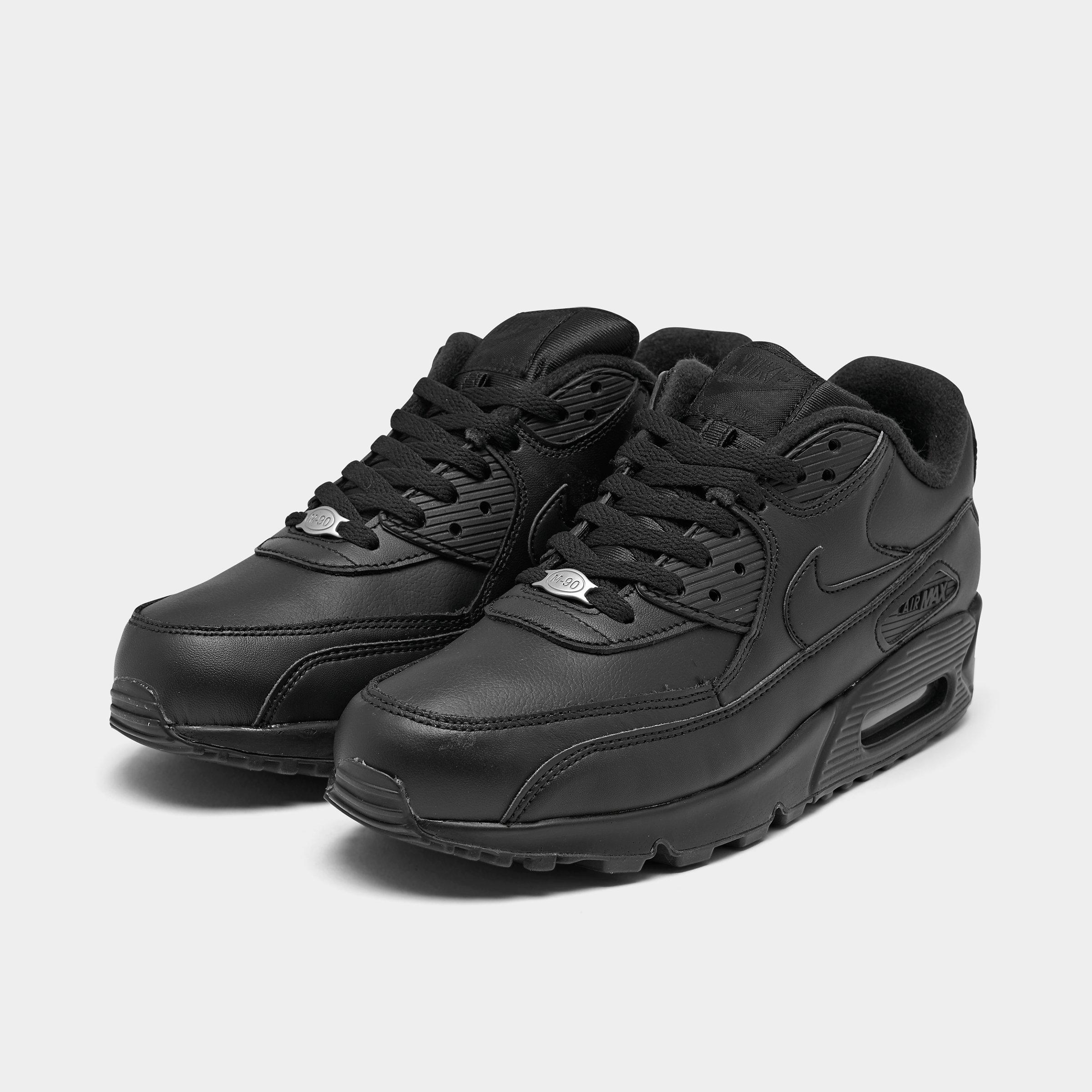 air max 90 leather black men's casual shoe