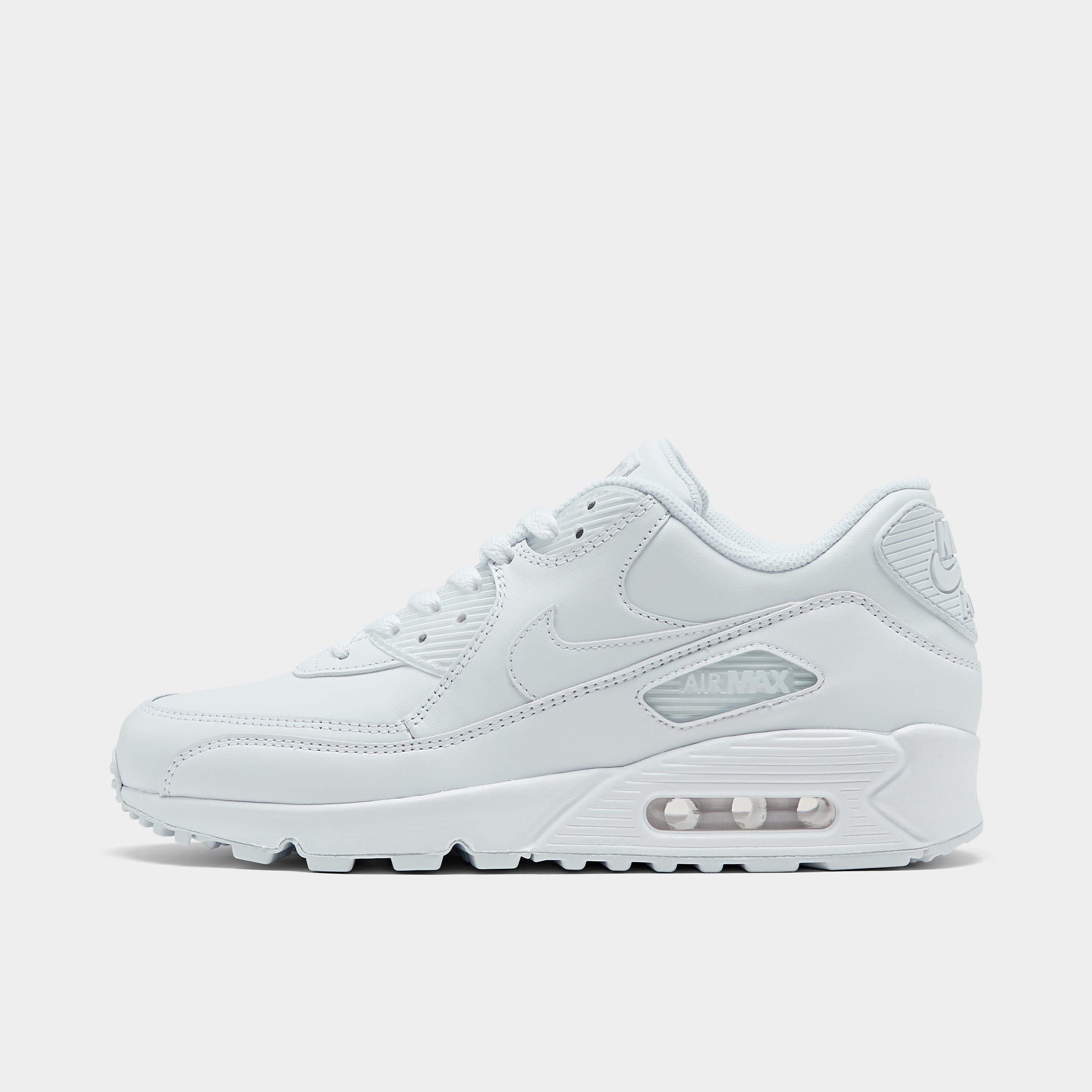 all white leather air max 90