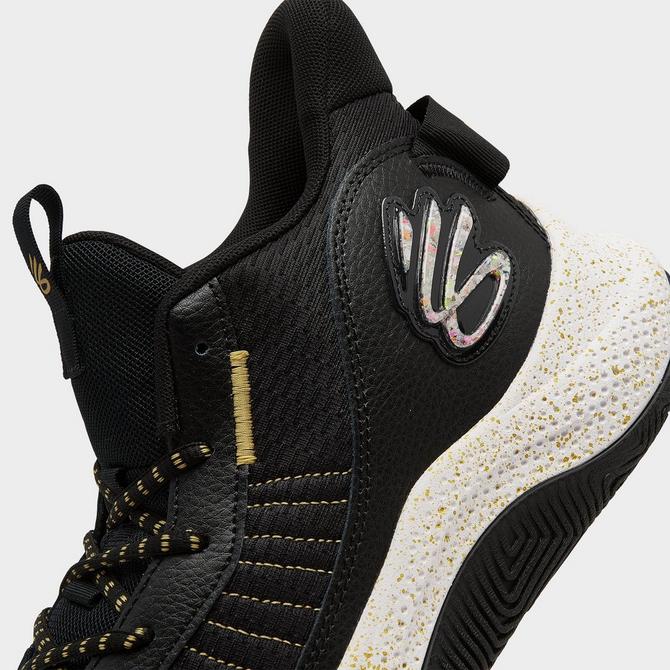 White and gold cheap under armour basketball shoes