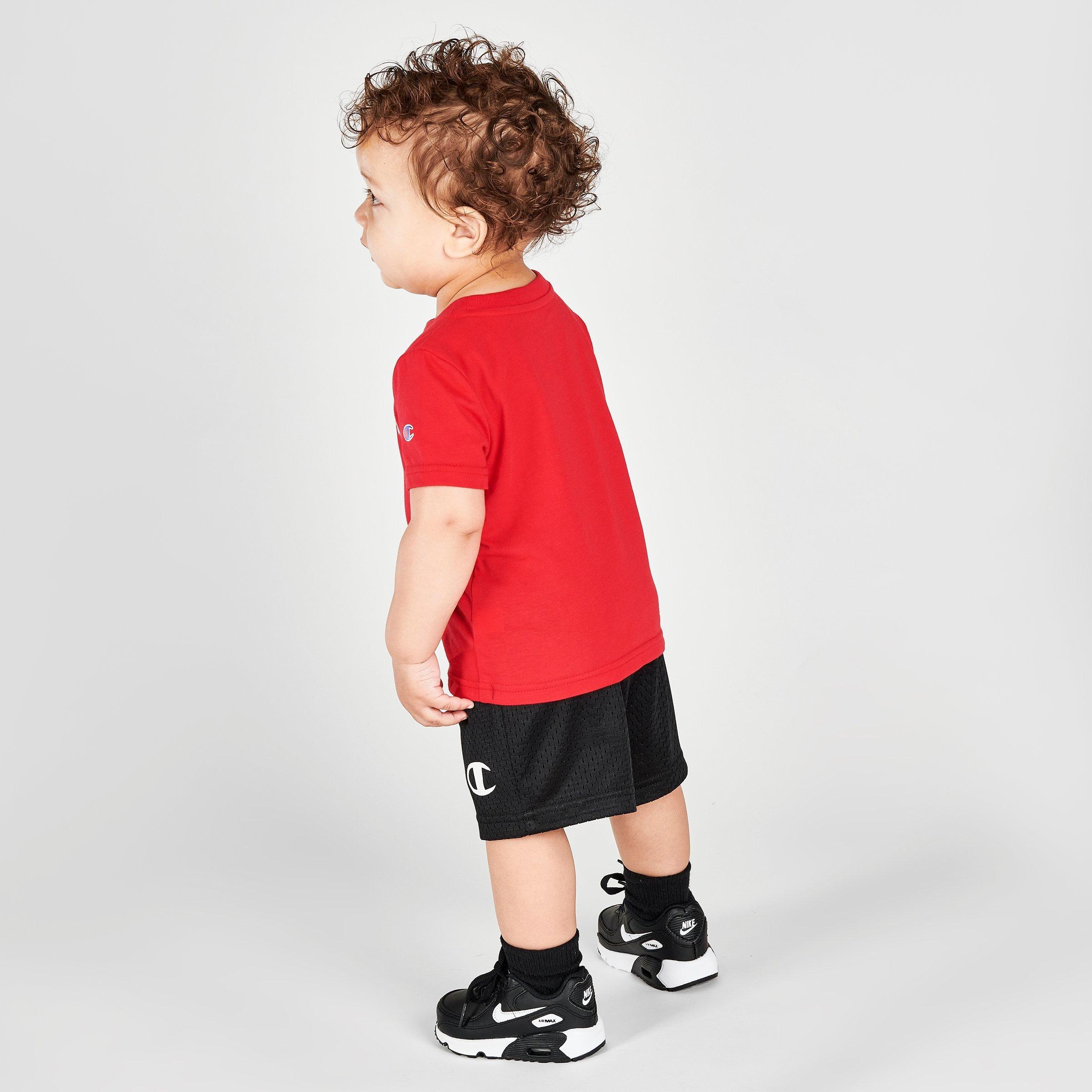 grey small script jersey shorts