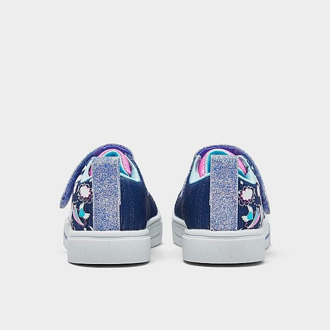 Left view of Girls' Toddler Skechers Twinkle Sparks - Unicorn Charmed Casual Shoes in Navy/Multi Click to zoom