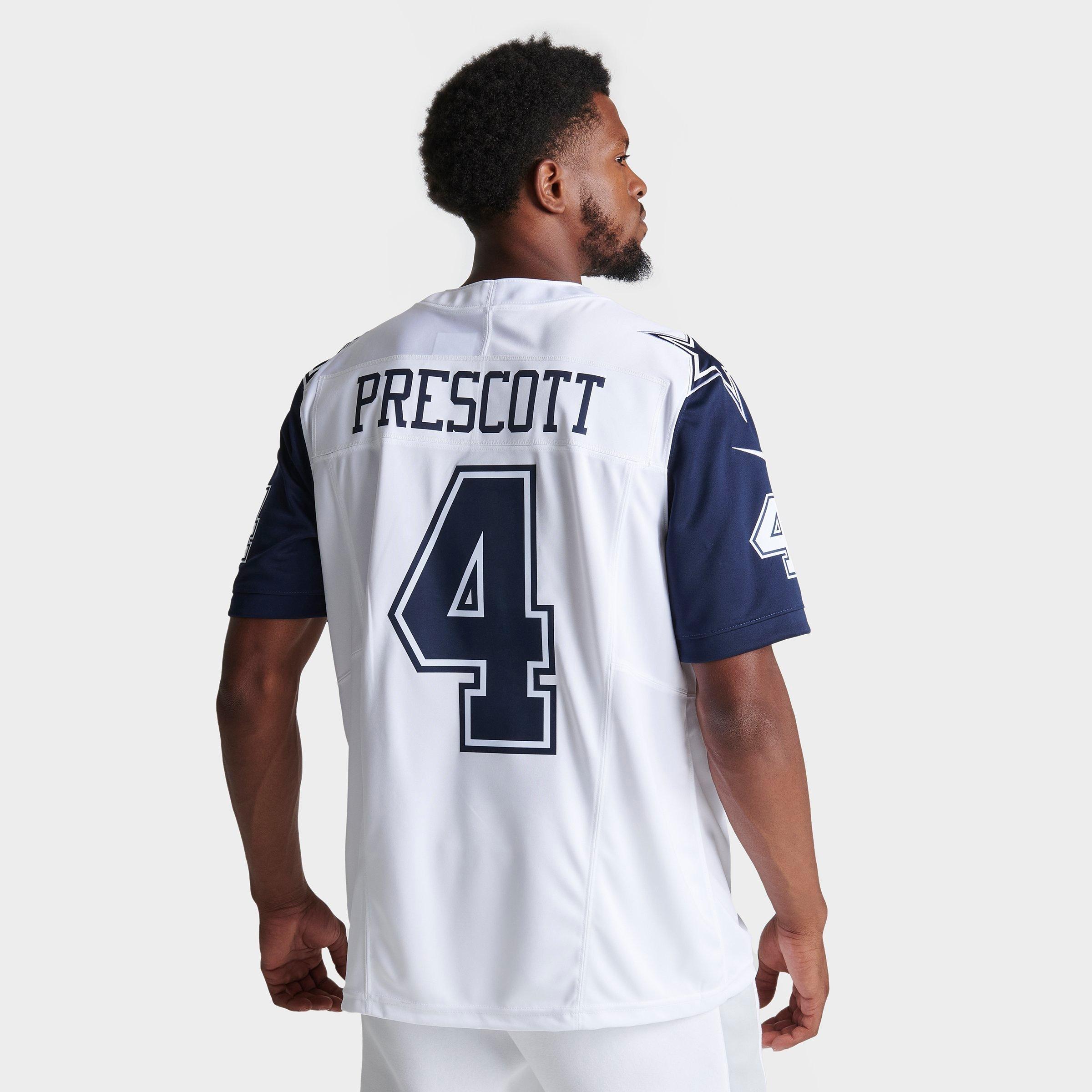 Dallas Cowboys No4 Dak Prescott Men's White Nike Multi-Color 2020 Crucial Catch Limited Jersey