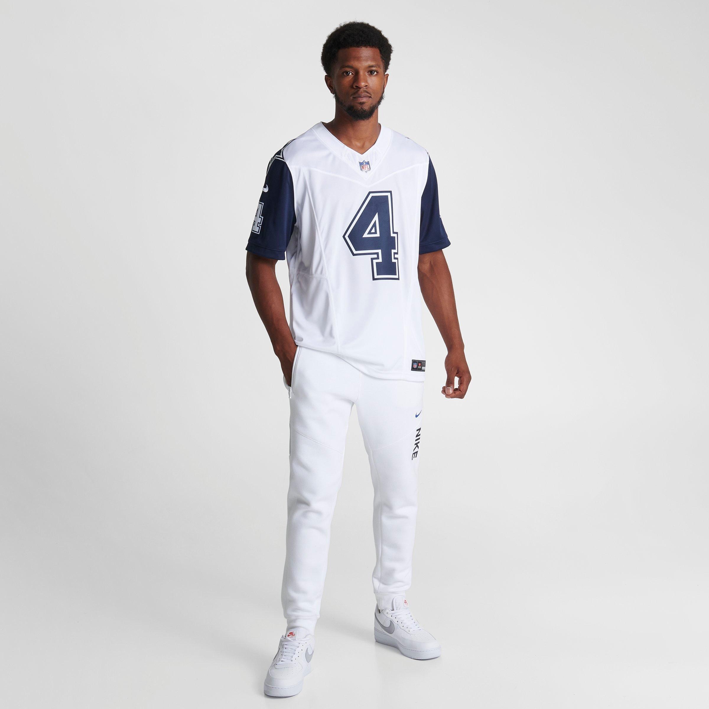 Nike Dallas Cowboys No4 Dak Prescott White Men's Stitched NFL Limited Rush Jersey