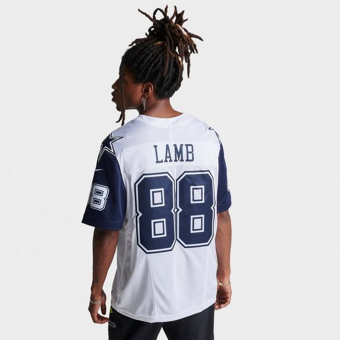 Dallas Cowboys Men's Nike NFL CeeDee Lamb Color Rush Limited Jersey in Blue/White/White Size Small | 100% Polyester/Twill/Jersey