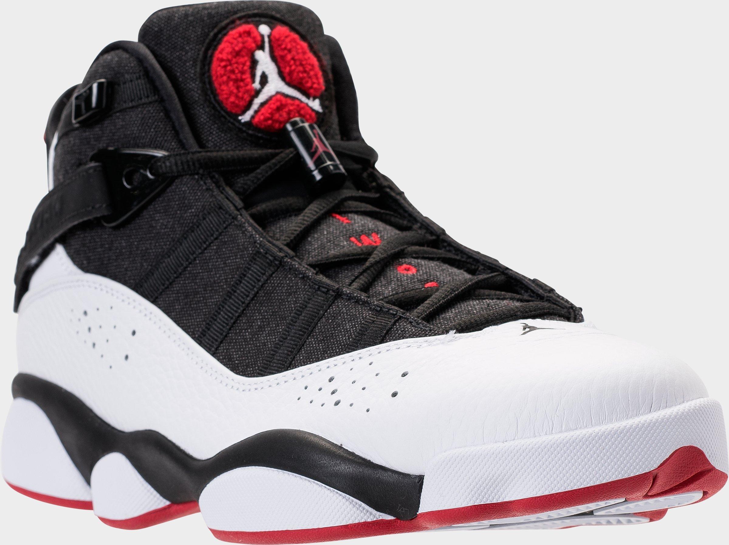 red black n white jordans