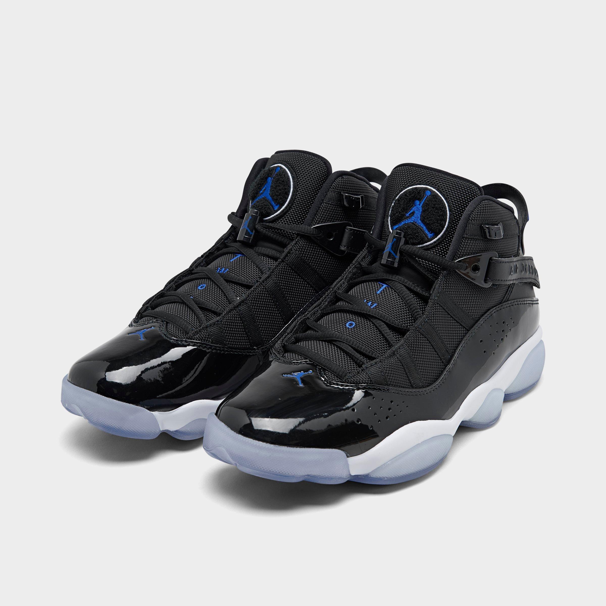 6 rings jordans blue