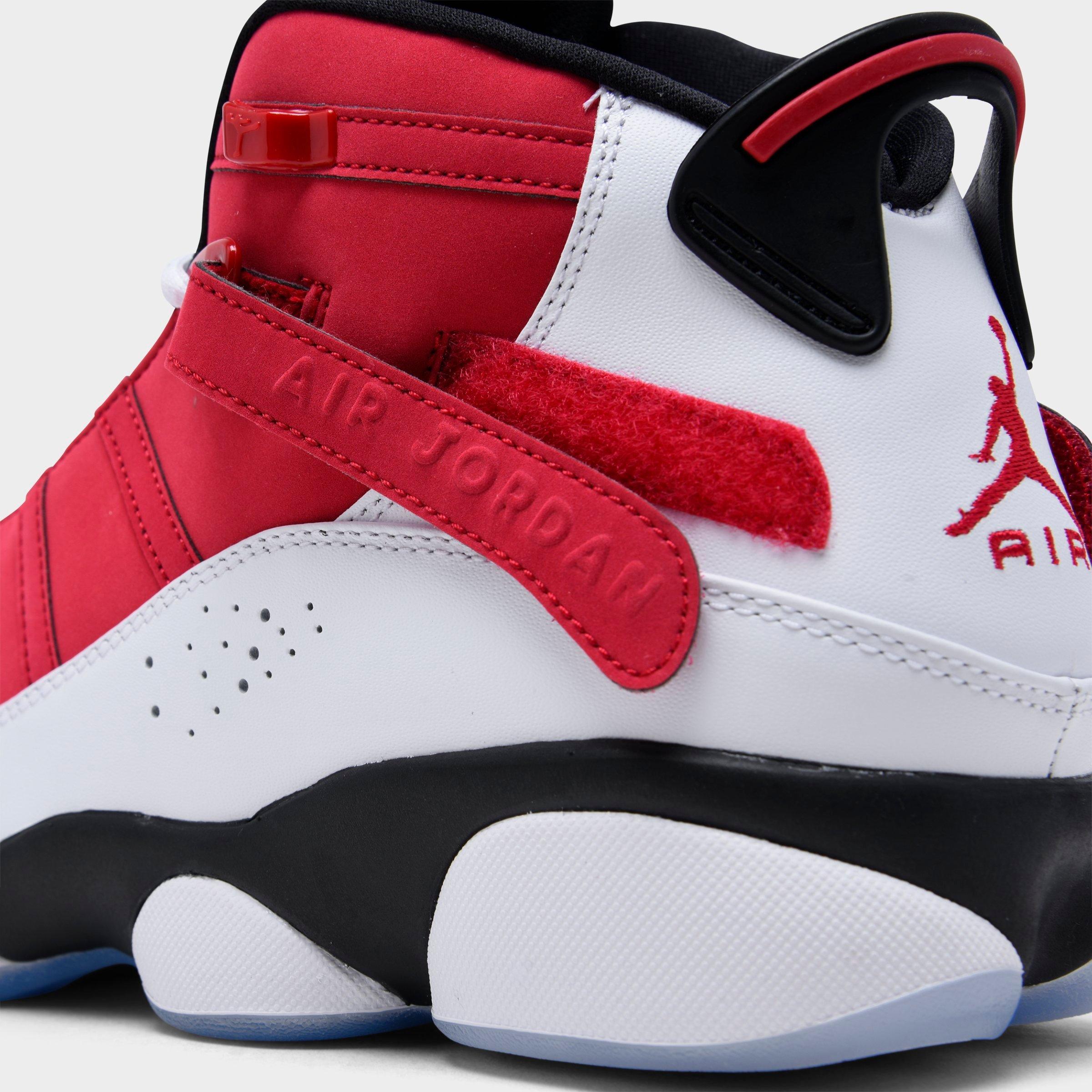 red and white jordan 6 rings