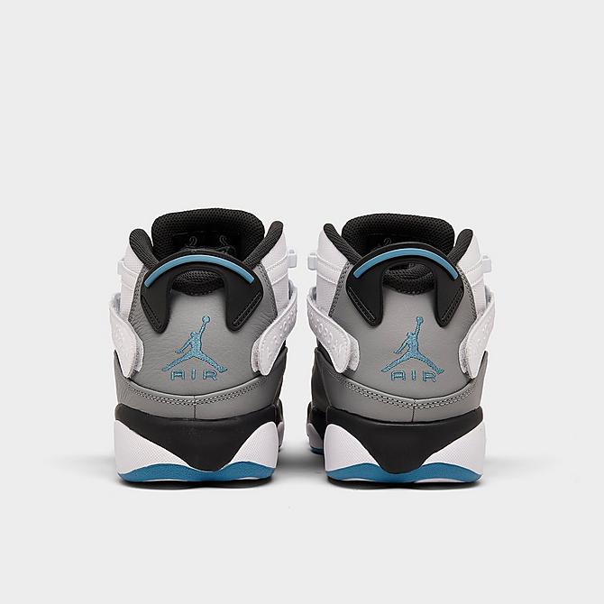 Left view of Men's Air Jordan 6 Rings Basketball Shoes in Cool Grey/University Blue Click to zoom