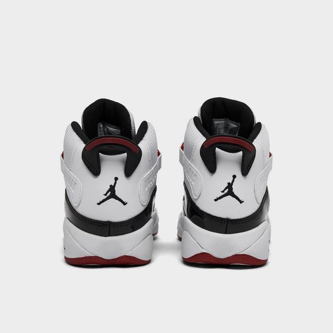 Left view of Little Kids' Air Jordan 6 Rings Basketball Shoes Click to zoom