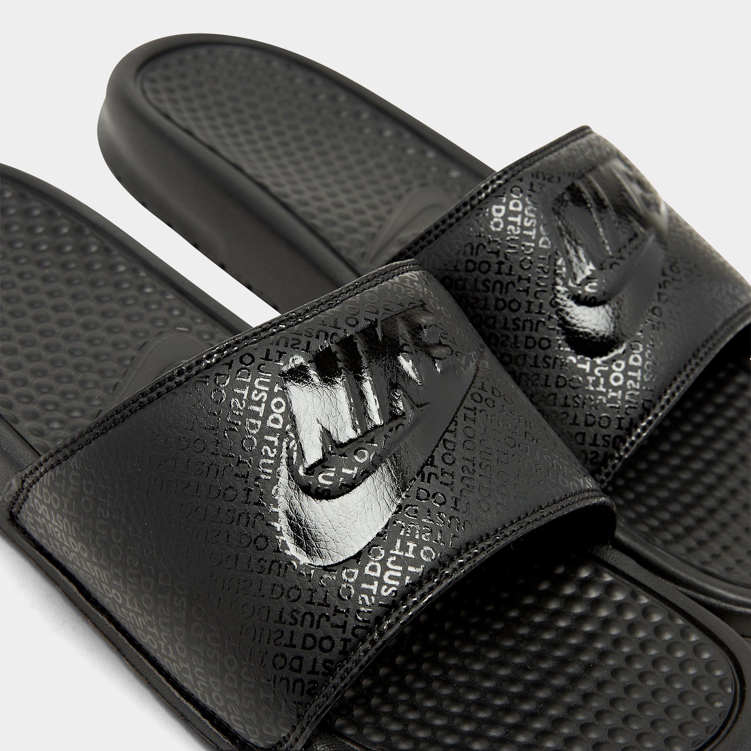 men's nike benassi slides white