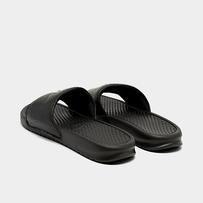 Left view of Men's Nike Benassi JDI Slide Sandals in Black Click to zoom