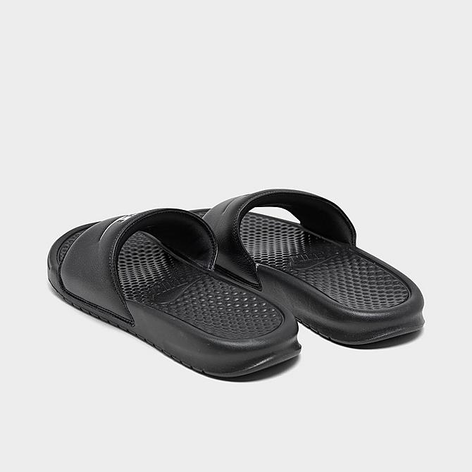 Left view of Men's Nike Benassi JDI Slide Sandals in Black/White Click to zoom