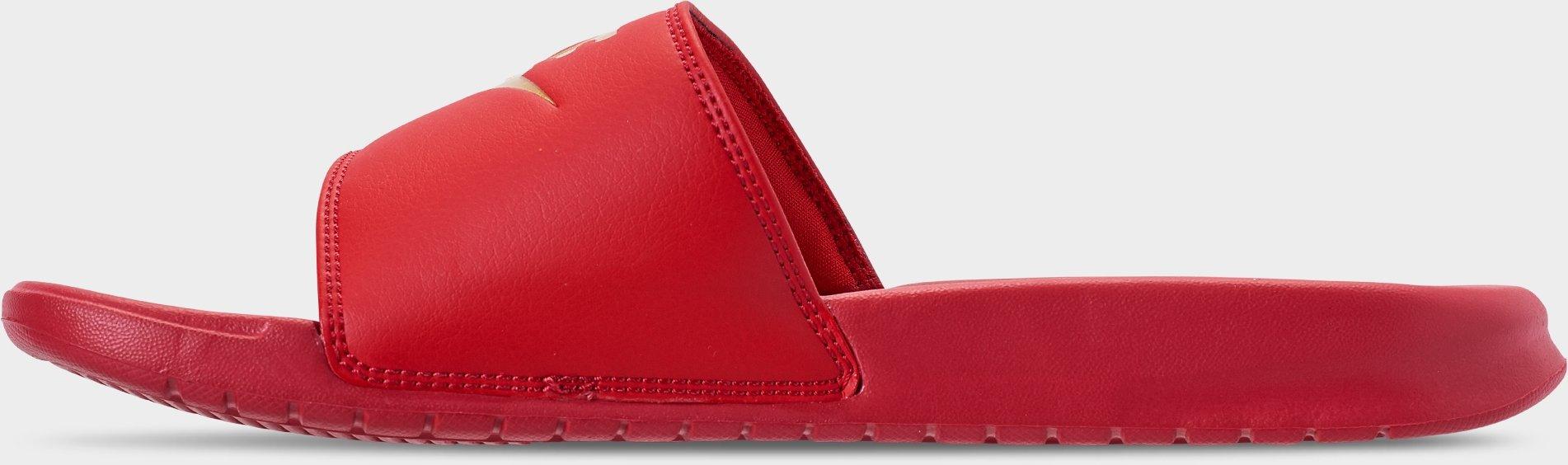 nike benassi red gold