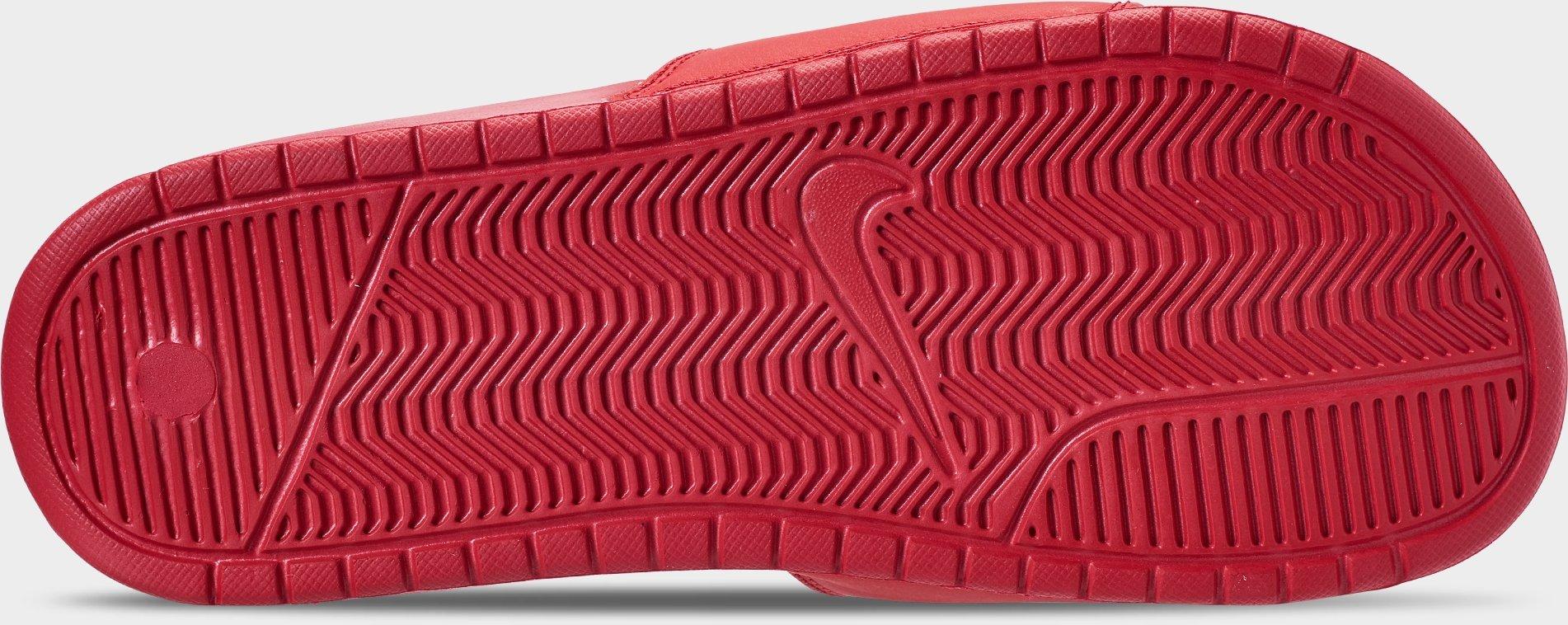 nike benassi golden check slides