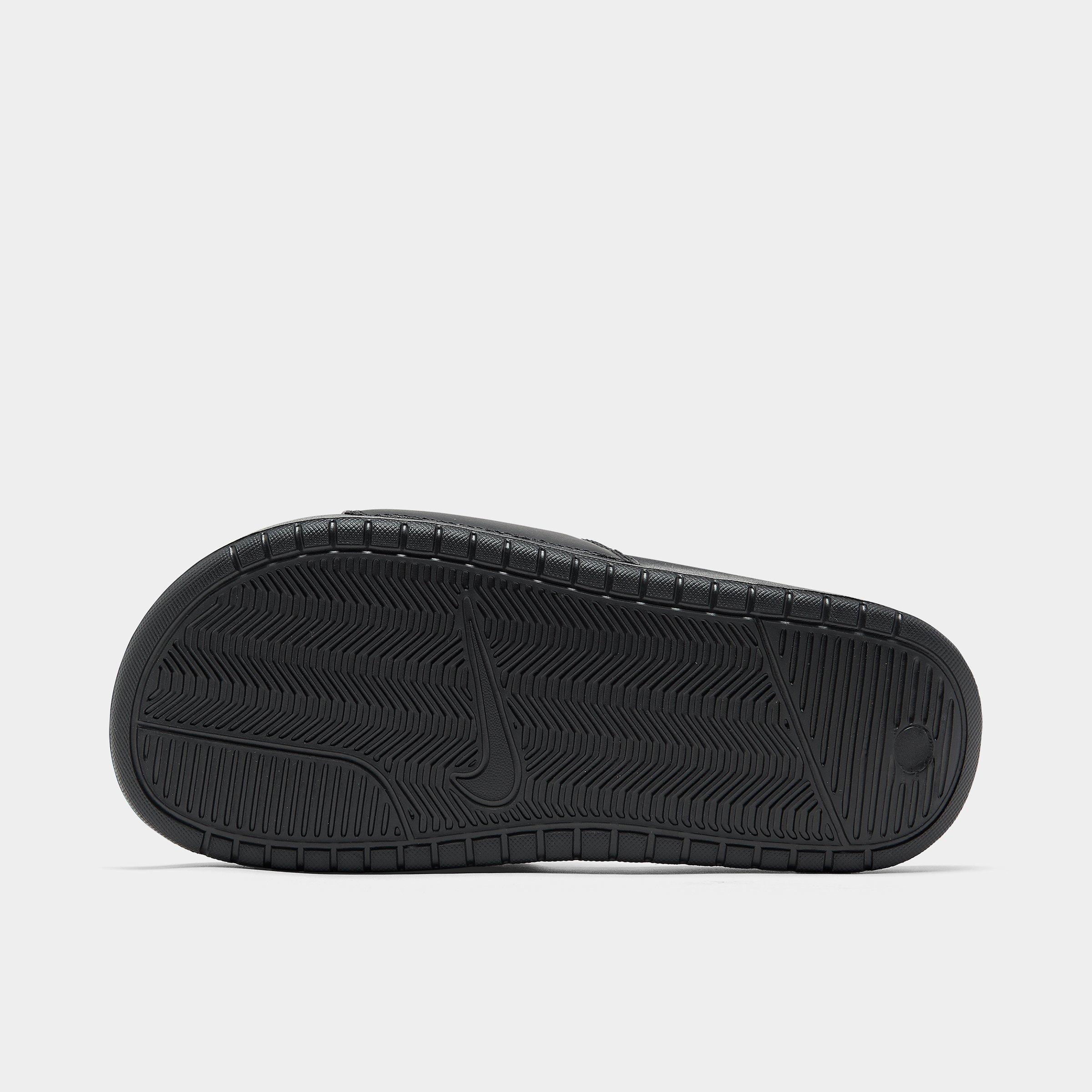 nike slippers all black