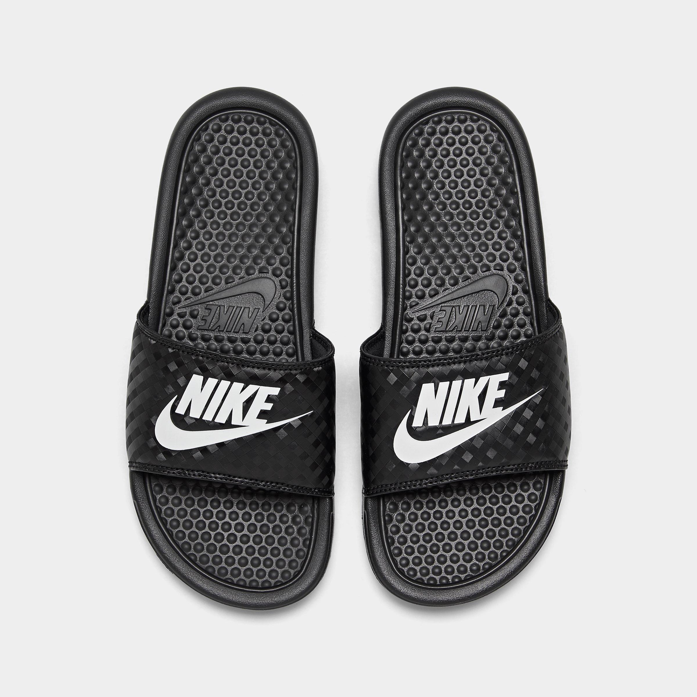 nike swoosh benassi slides