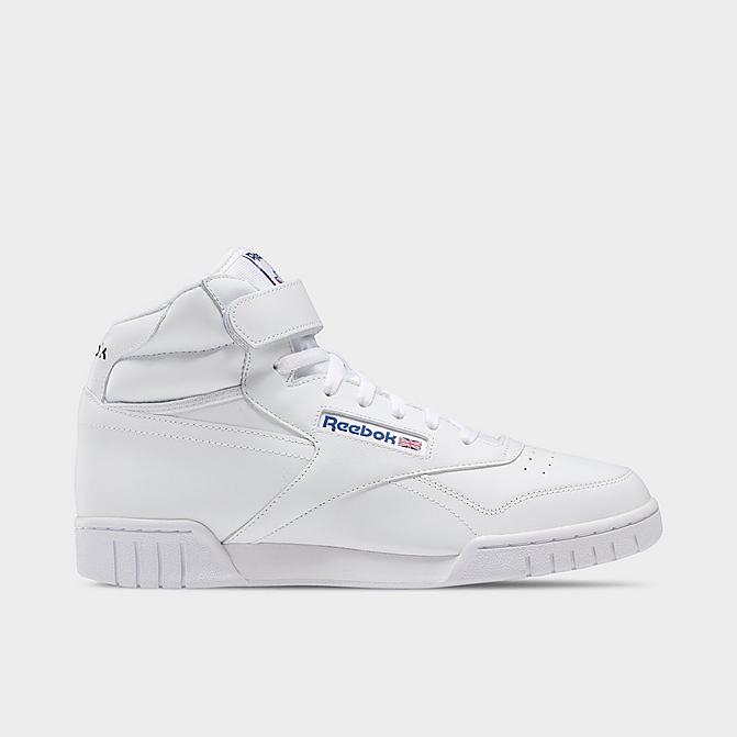 Right view of Men's Reebok Ex-O-Fit Hi Casual Shoes in Intense White Click to zoom
