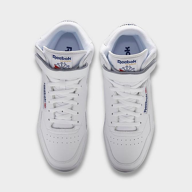 Back view of Men's Reebok Ex-O-Fit Hi Casual Shoes in Intense White Click to zoom