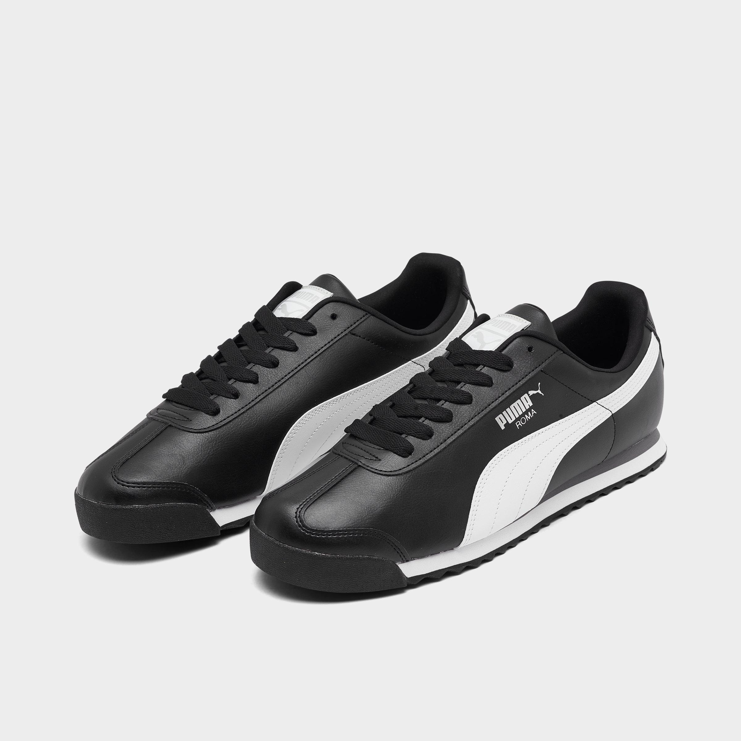 puma roma black and white
