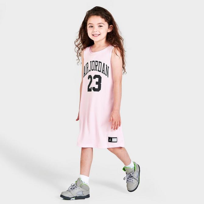Shop Jordan Kids' Heritage Jersey Dress 35B320-P3R pink