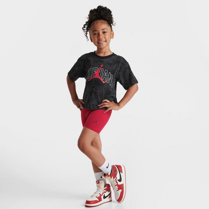Jordan Girls' Little Kids' Air 23 Jersey Dress in Red/Gym Red Size 6X