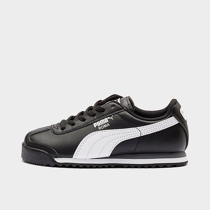 Right view of Little Kids' Puma Roma Fairgrounds Casual Shoes in Puma Black/Puma White/Puma Silver Click to zoom