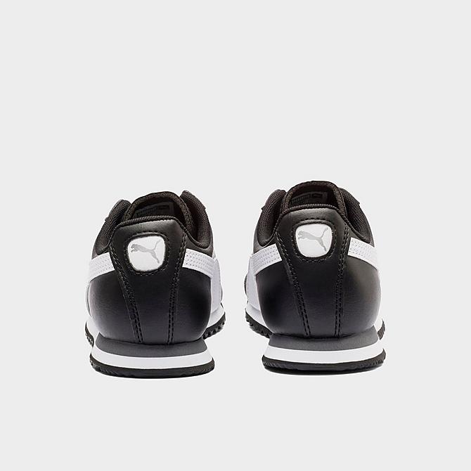 Left view of Little Kids' Puma Roma Fairgrounds Casual Shoes in Puma Black/Puma White/Puma Silver Click to zoom