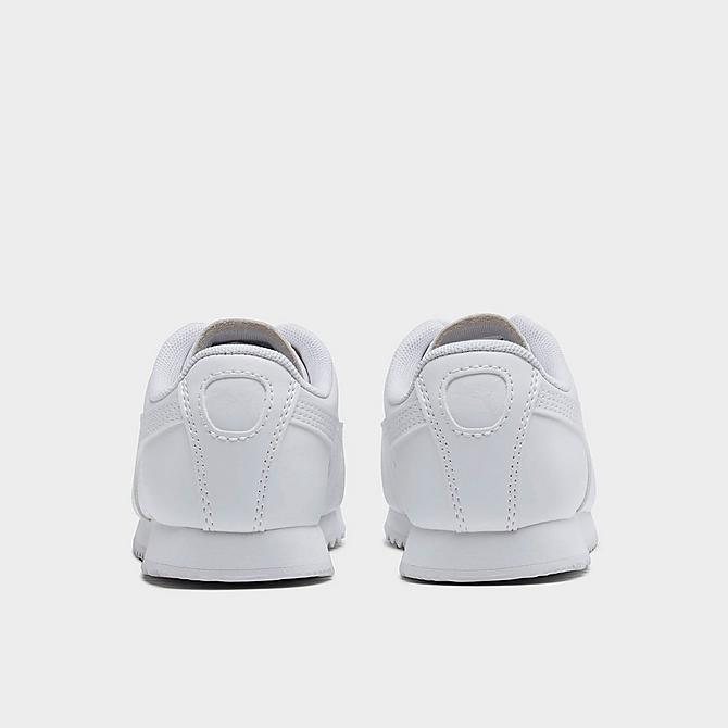Left view of Little Kids' Puma Roma Basic Casual Shoes in Puma White/Gray Violet Click to zoom