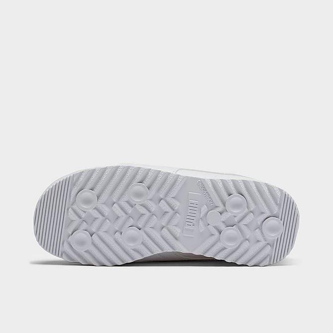 Bottom view of Little Kids' Puma Roma Basic Casual Shoes in Puma White/Gray Violet Click to zoom
