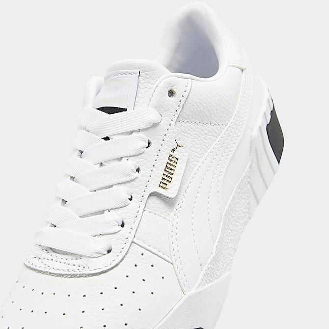Front view of Women's Puma Cali Fashion Casual Shoes in Puma White/Puma Black Click to zoom