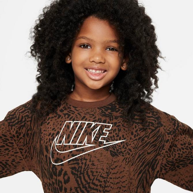 Nike leopard print online swoosh sweatshirt