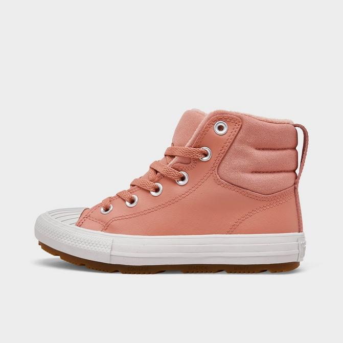 Girls' Little Converse Chuck Taylor All Star Leather Top Casual Boots| Finish