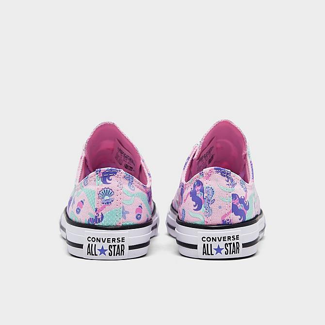 Left view of Girls' Little Kids' Converse Chuck Taylor All Star Mermaids Casual Shoes in Pink Foam/Wild Lilac/Light Dew Click to zoom