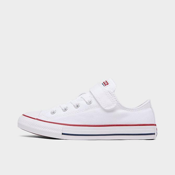 Right view of Little Kids' Converse Chuck Taylor All Star Easy-On Casual Shoes in White/White/Natural Click to zoom