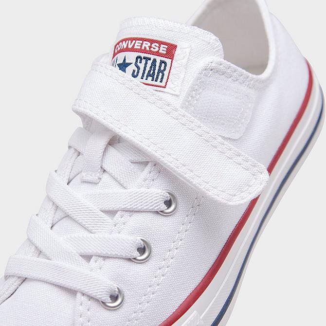 Front view of Little Kids' Converse Chuck Taylor All Star Easy-On Casual Shoes in White/White/Natural Click to zoom