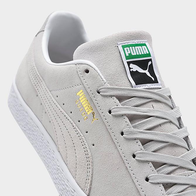 Front view of Puma Suede Classic 21 Casual Shoes in Grey Violet/Puma White Click to zoom