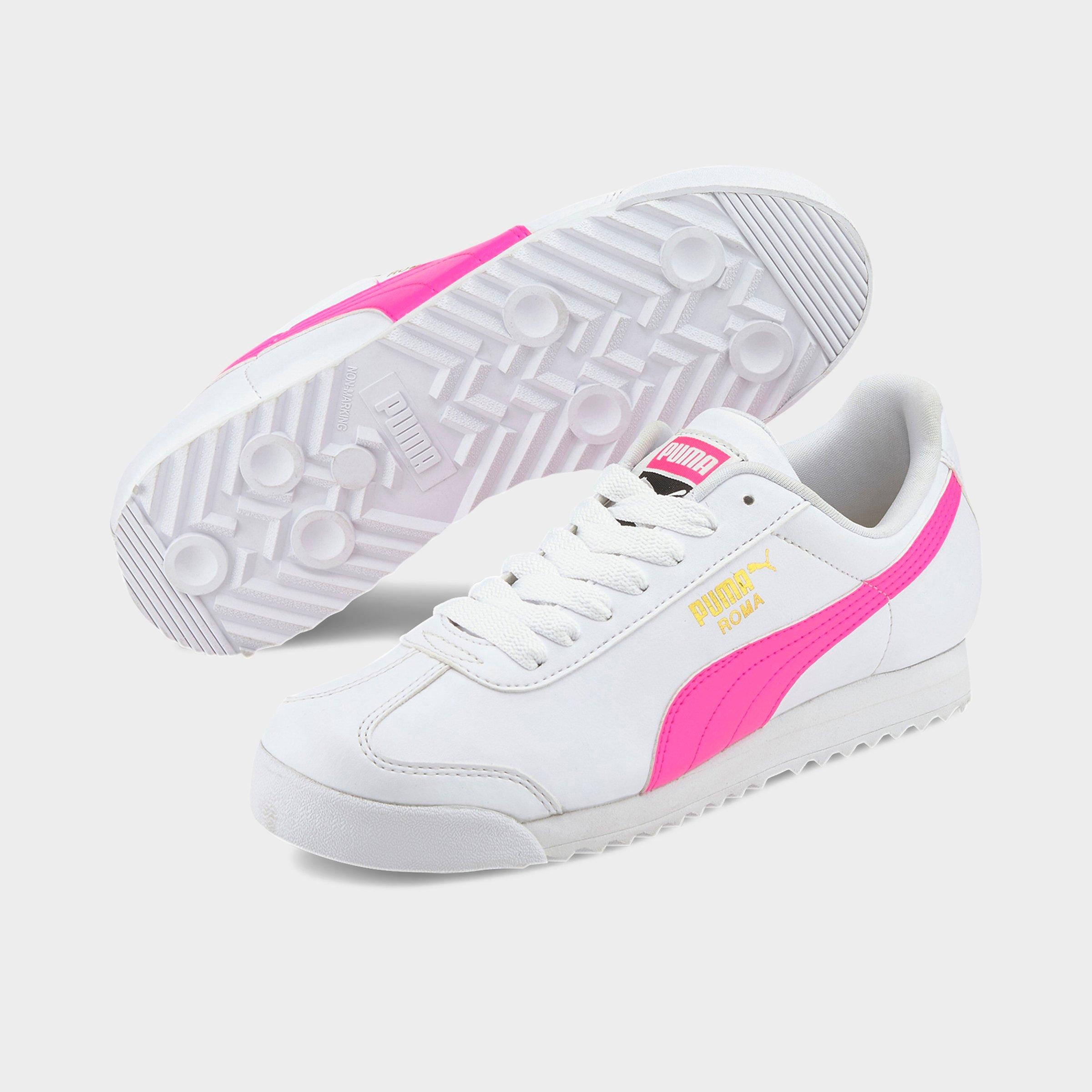 puma white pink sneakers