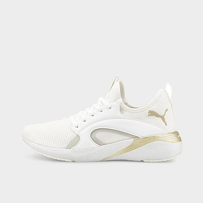 Right view of Women's Puma Better Foam Adore Pearlized Running Shoes in Puma White/Puma Team Gold Click to zoom