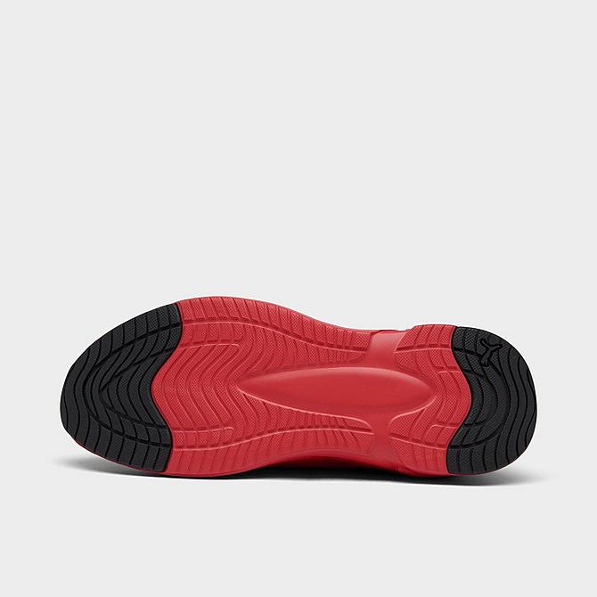 Bottom view of Men's Puma Softride Premier Slip-On Casual Shoes in Red/Black Click to zoom